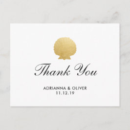 Seashell Imitate Gold Foil | Ocean Wedding Vielen Postkarte