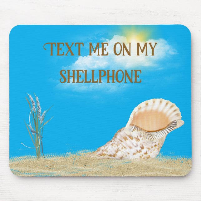 Seashell in Sand in Sunshine Mousepad (Vorne)