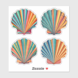 Seashell Kaleidoscope Aufkleber