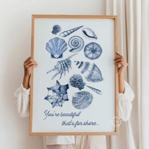 Seashell Kinderzimmer Personalisiertes Zitat druck Poster