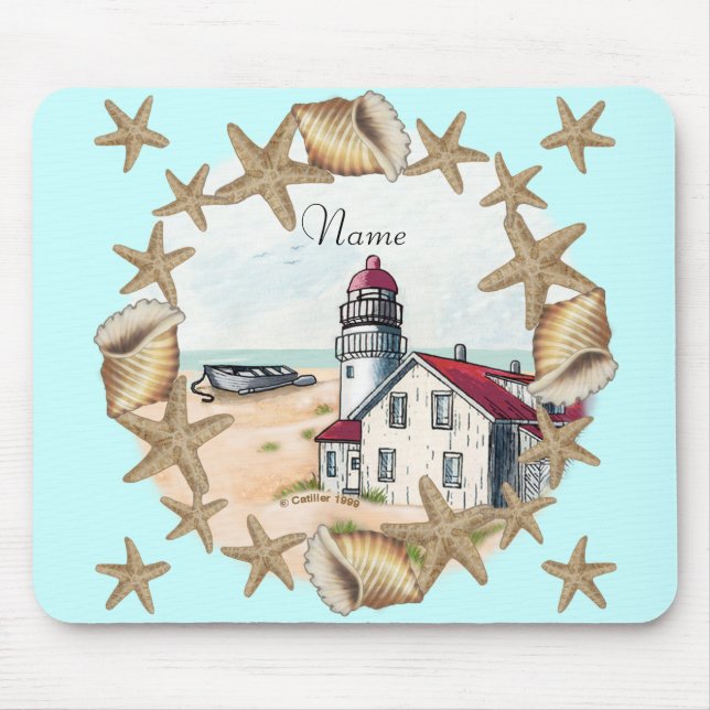 Seashell Lighthouse Mousepad (Vorne)