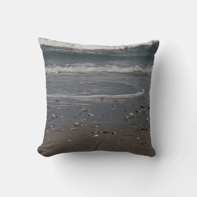 Seashell Littered Beach Pillow Kissen (Vorderseite)