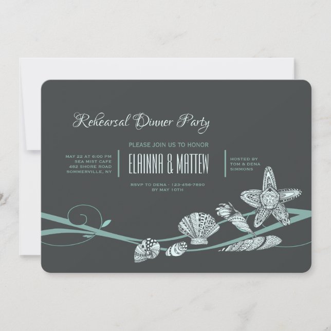 Seashell Medley Einladung (Vorderseite)