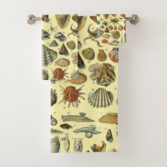 Seashell Muschel Mollusk Clam Badhandtuch Set (Insitu)