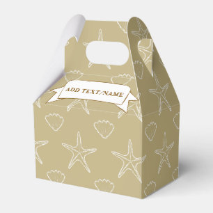 Seashell-Muster Sand Farbe Starfish benutzerdefini Geschenkschachtel