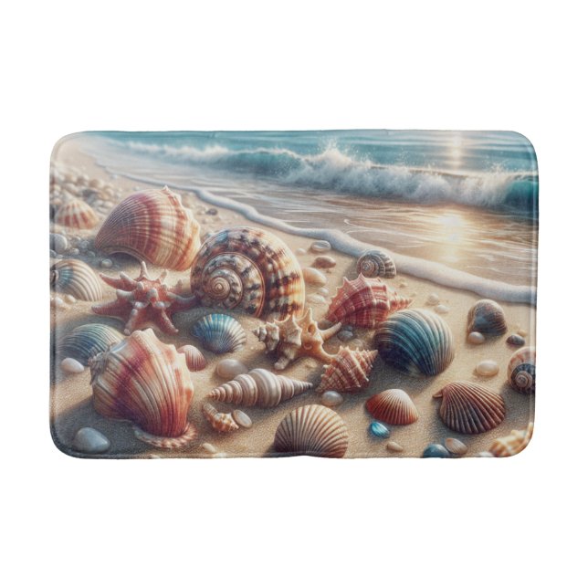 Seashell Ocean Beach Badematte (Vorderseite)