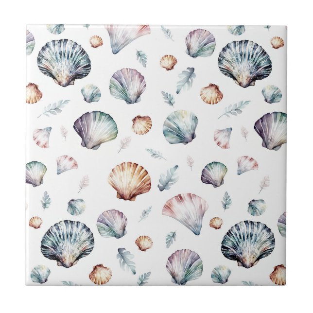 Seashell Ocean Beach Sea Muschel Design 358 Fliese (Vorderseite)