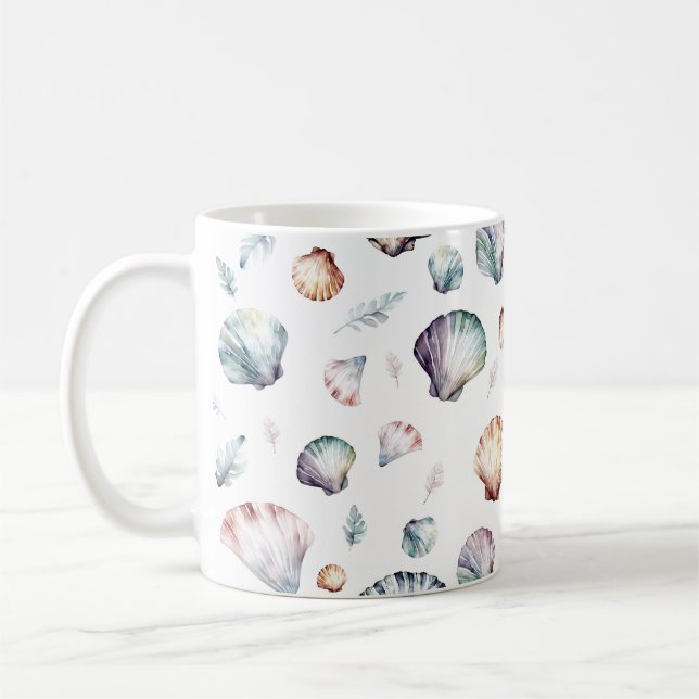 Seashell Ocean Beach Sea Muschel Design 358 Kaffeetasse (Links)