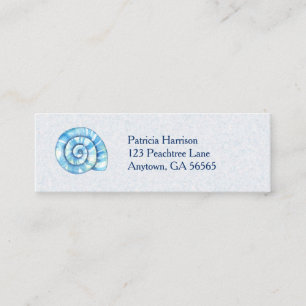 Seashell Ocean Themed Business Card Mini Visitenkarte