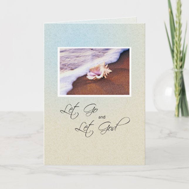 Seashell on Beach Erholung Jubiläum Karte (Vorderseite)