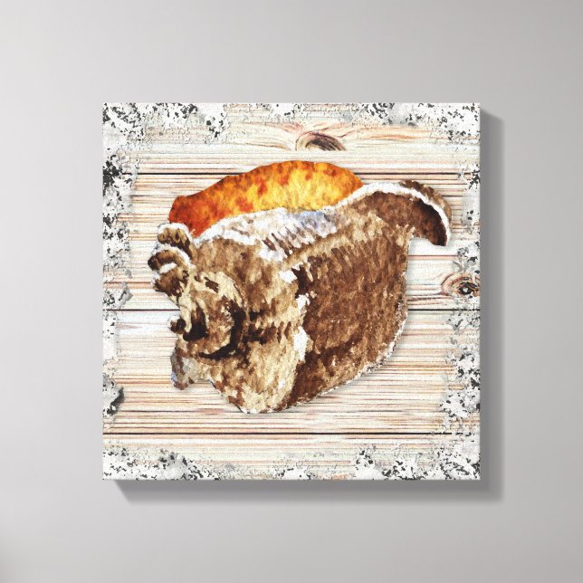 Seashell on Wood Beach House Deco I Leinwanddruck (Vorderseite)