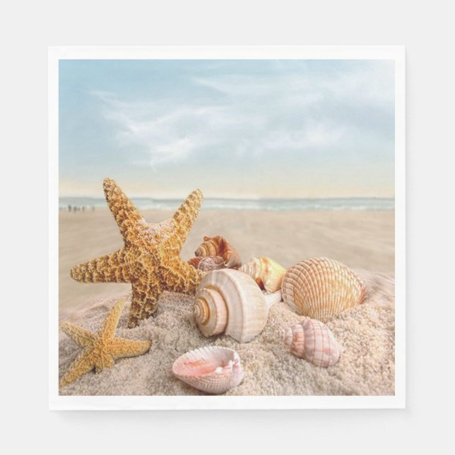 Seashell Party Servietten (Vorderseite)