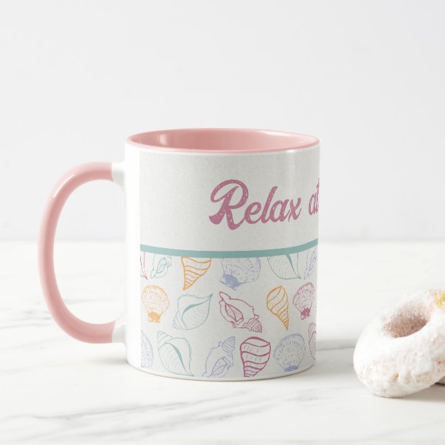 Seashell Pattern-Tasse Tasse (Mit Donut)