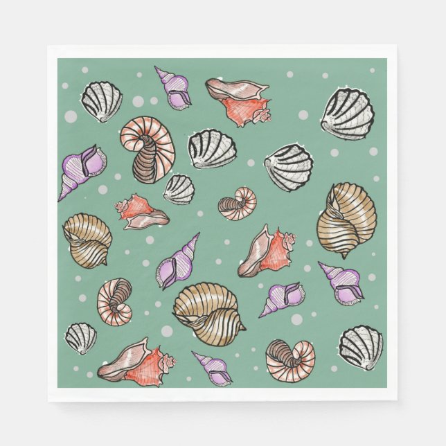 Seashell Pattern zu Paper Napkins Serviette (Vorderseite)