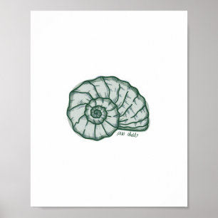 Seashell Print Poster