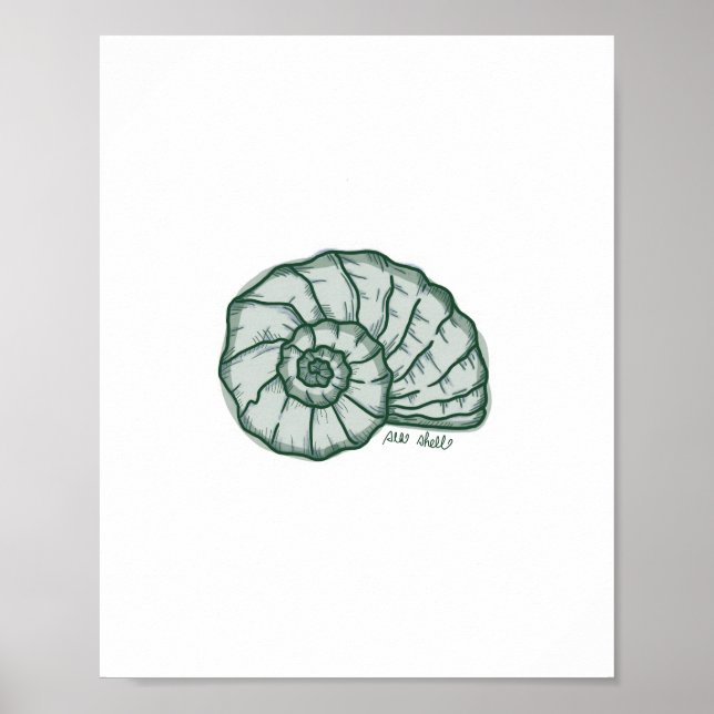 Seashell Print Poster (Vorne)