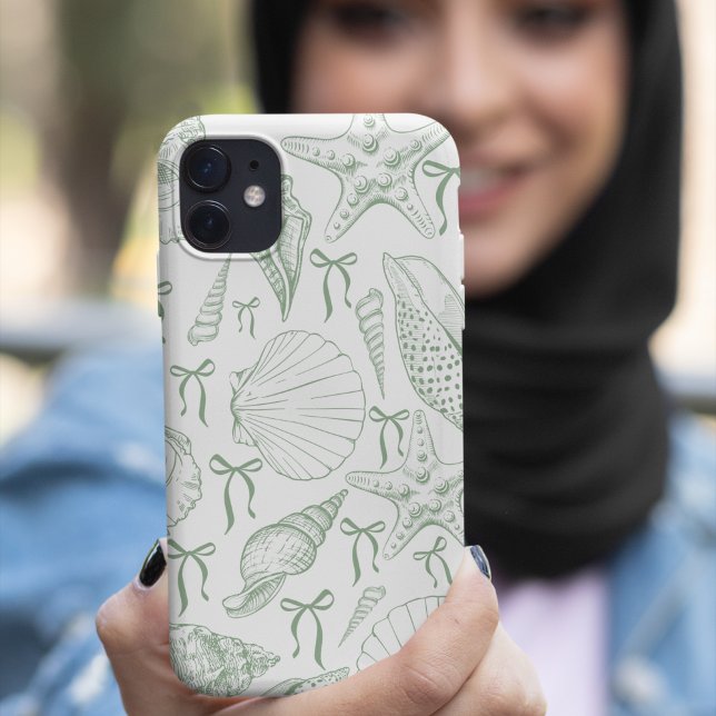 Seashell Ribbons Pattern Case-Mate iPhone Hülle (Von Creator hochgeladen)