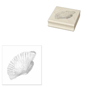 Seashell ,Scallop Muschel ,Muschel Gummi Briefmark Gummistempel