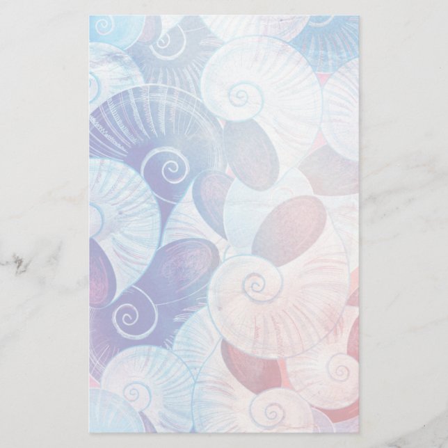 Seashell Scene Pattern Briefpapier (Vorderseite)