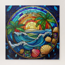 Seashell Sea Buntglas Art Puzzle