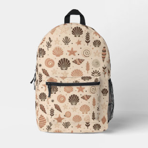 Seashell Seamless Pattern Bedruckter Rucksack