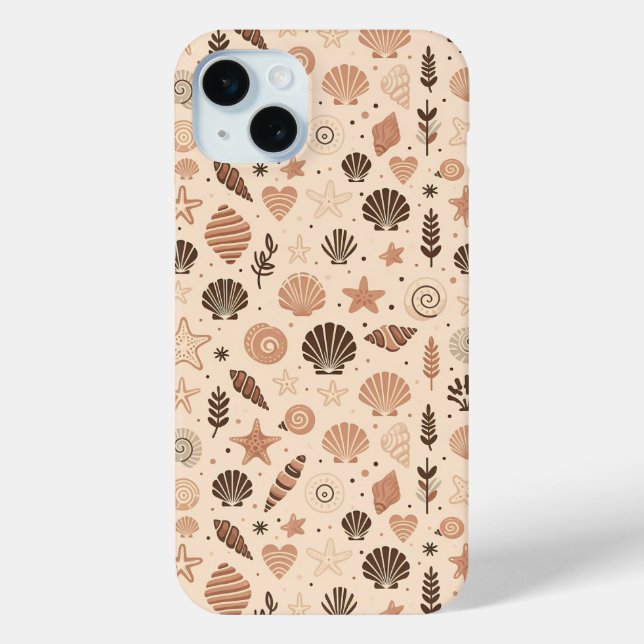 Seashell Seamless Pattern Case-Mate iPhone Hülle (Rückseite)