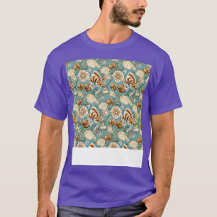 Seashell Seamless Pattern Sea Muschel Clam Beach S T-Shirt