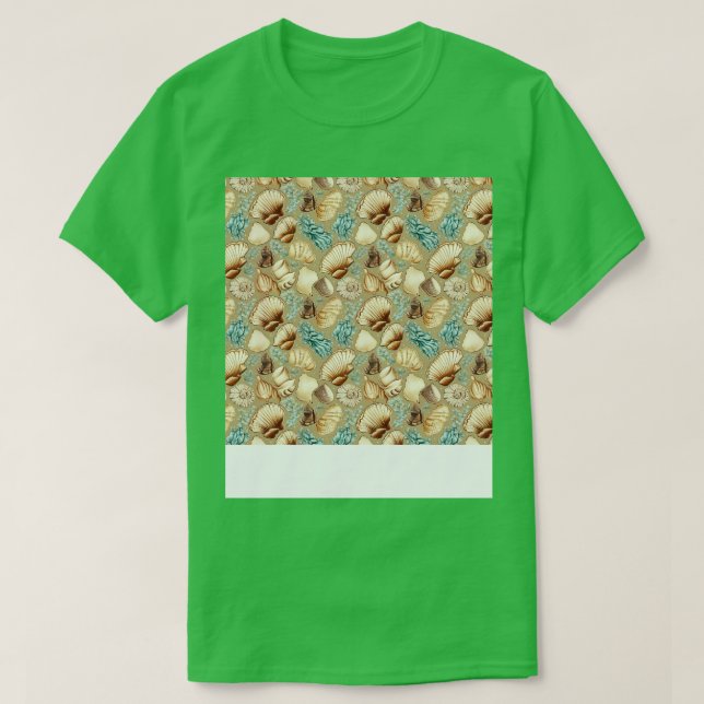 Seashell Seamless Pattern Sea Muschel Clam Beach S T-Shirt (Design vorne)