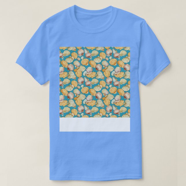 Seashell Seamless Pattern Sea Muschel Clam Beach S T-Shirt (Design vorne)