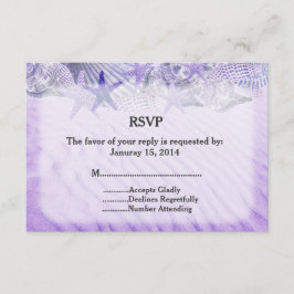 Seashell Seesterne Hochzeit RSVP seashell1 Karte