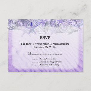 Seashell Seesterne Hochzeit RSVP seashell1 Karte
