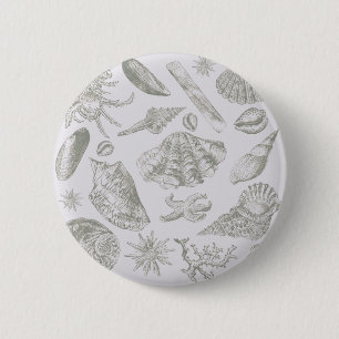 Seashell Soft Antique Art Beach Muscheln Button