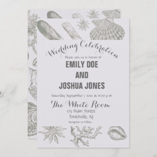 Seashell Soft Antique Art Beach Muscheln Einladung