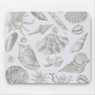 Seashell Soft Antique Art Beach Muscheln Mousepad