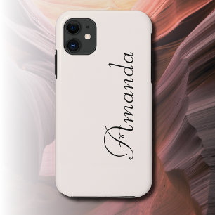 Seashell Solid Color Minimalistischer Name Case-Mate iPhone Hülle