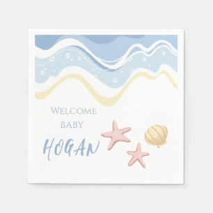Seashell Starfish Beach Themed Party Napkins Serviette