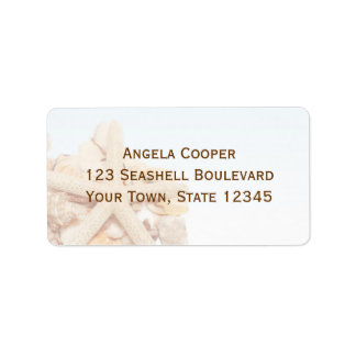 Seashell Starfish Label Adressaufkleber