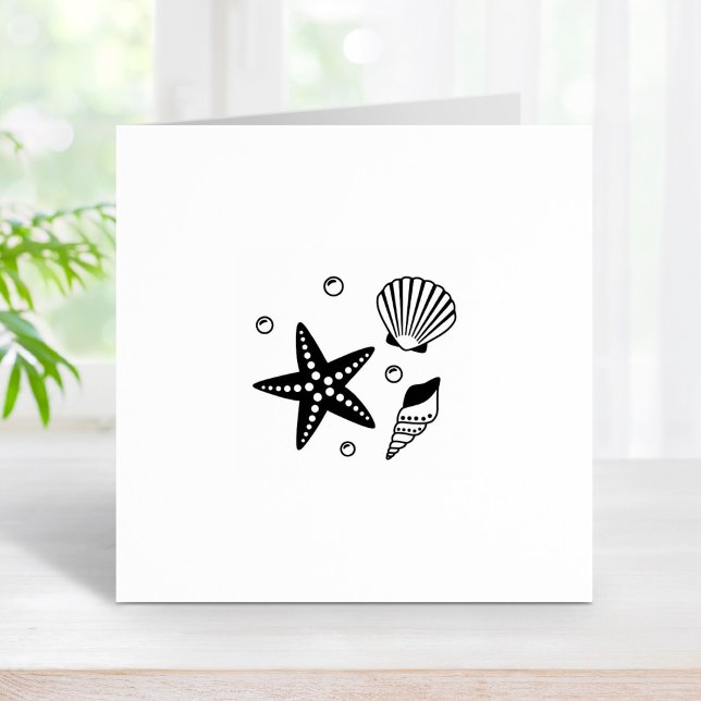 Seashell Starfish Perlen 1x1 Gummistempel (Von Creator hochgeladen)