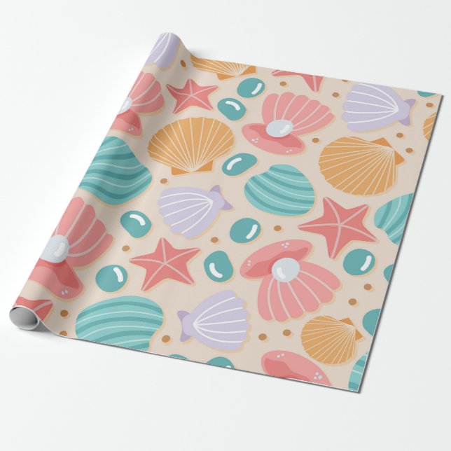 Seashell Symphony Geschenkpapier (Ungerollt)