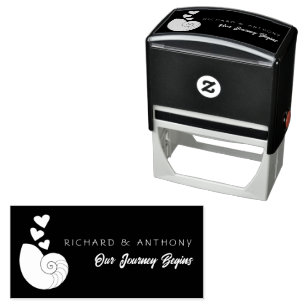 Seashell und Herz Permastempel