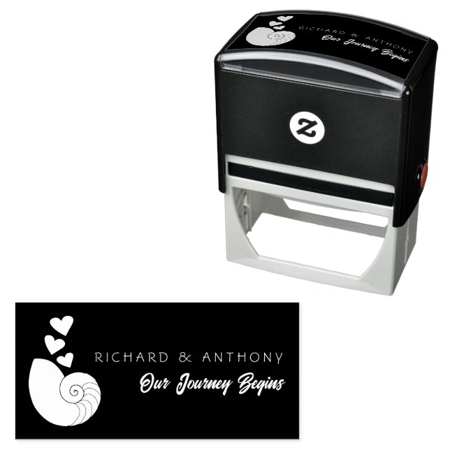 Seashell und Herz Permastempel (Beispiel)