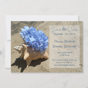 Seashell und Hydrangea Save the Date