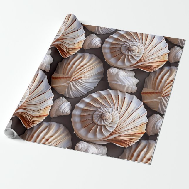 Seashell und Meeresthemen Geschenkpapier (Ungerollt)