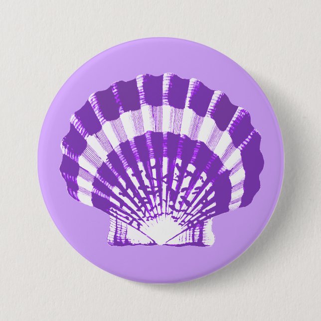 Seashell - violett und weiß button (Vorderseite)