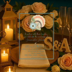 Seashell Wedding Acryleinladungen