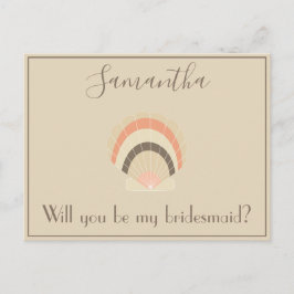 Seashell Werden Sie meine Brautjungfrau Postkarte