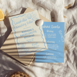 Seashells and Wedding Bachelorette Einladung