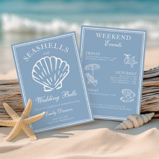 Seashells and Wedding Bachelorette Weekend Einladung