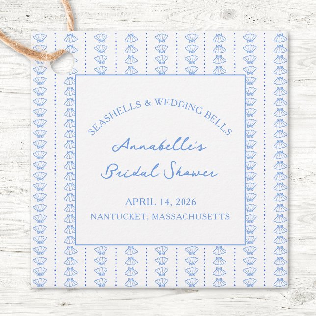 Seashells and Wedding Bells Brautparty Geschenkanhänger (Von Creator hochgeladen)