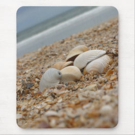 Seashells auf dem Strand mousepad Mengenrabatt